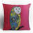 Owl on Lipstick Throw Pillow-355391054