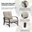 Fauteuil club en aluminium avec coussins Sunbrella
