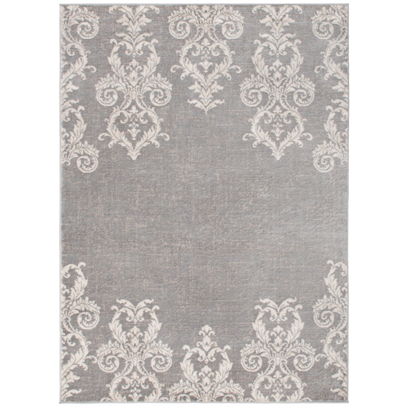 Tapis gris/beige transitionnel Scalf, Rectangle 5 pi 3 po x 7 pi 3 po