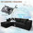 109" Modular Cloud Sectional Sofa, 7-In-1 Boneless Couch With Chaise, Zero Assembly Deep Seated Plush Corduroy Sofa For Living Room-1623067761-1623067762