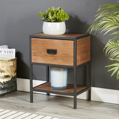 Lerch 35cm W Steel Bedside Table