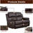 56" Faux Leather Pillow Top Arm Reclining Loveseat