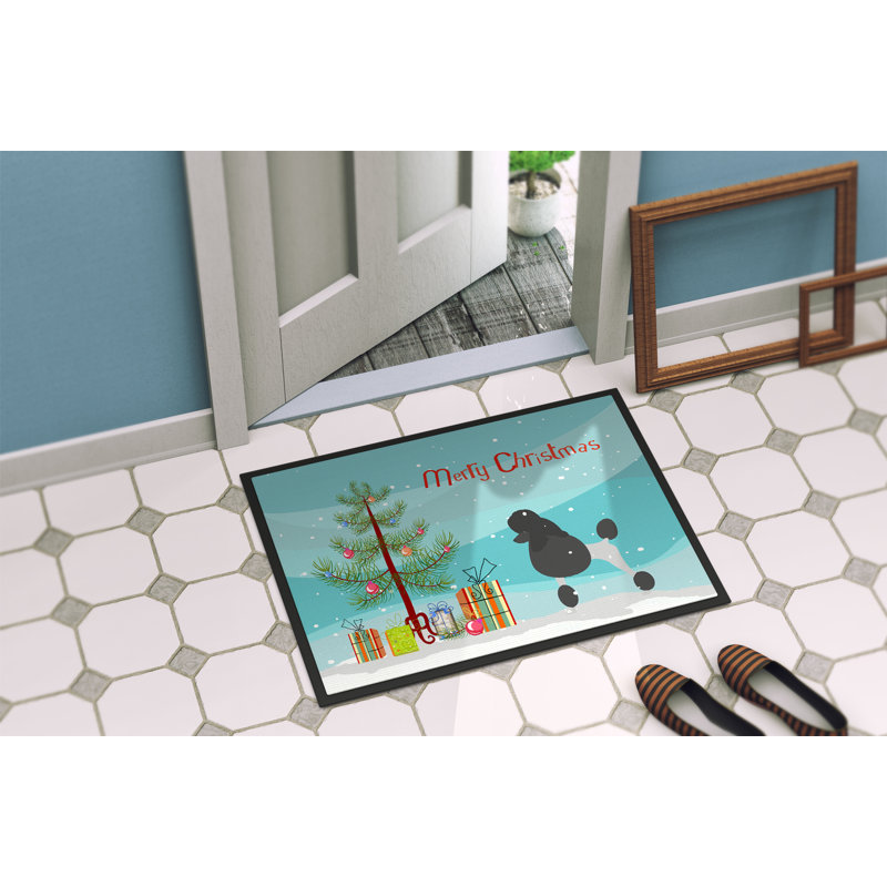 Tapis de porte d’intérieur anti-dérapant caniche, Rectangle 2 pi x 3 pi