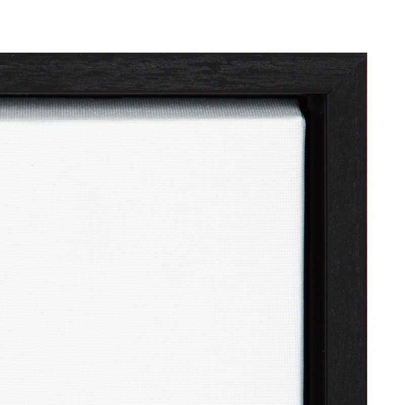 Spring Abstract Multicolor Canvas Print with Black Frame