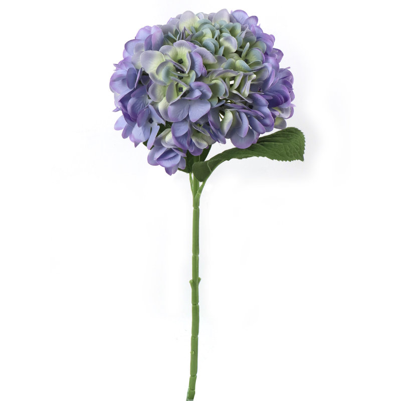 Charming 18-inch Periwinkle Hydrangea Stem - Enchanting 7-inch Diameter