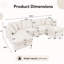 Canapé modulaire en forme de U de 128 po avec 2 repose-pieds mobiles, canapé en chenille, canapé à 6 places, meubles de salon à siège profond pour cinéma maison, appartement-1621224543