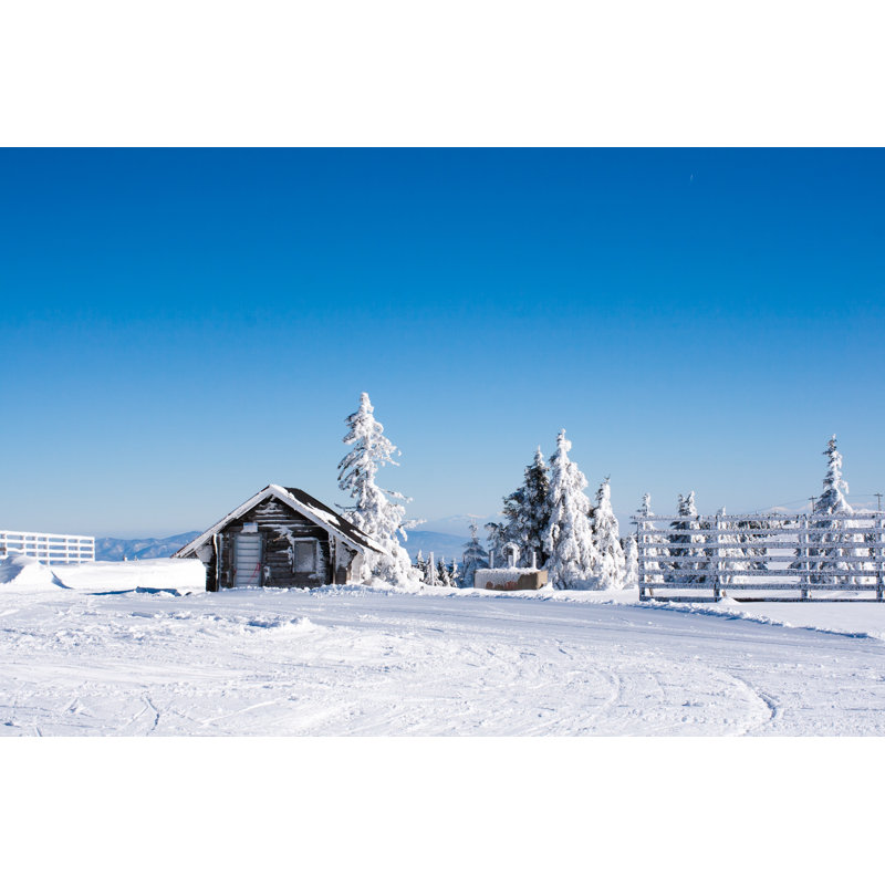 Morant Small Wooden Alpine House - Wrapped Canvas Print, 30cm H x 46cm W x 3.8cm D