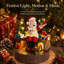 Figurine lumineuse et musicale du Père Noël avec train de Noël