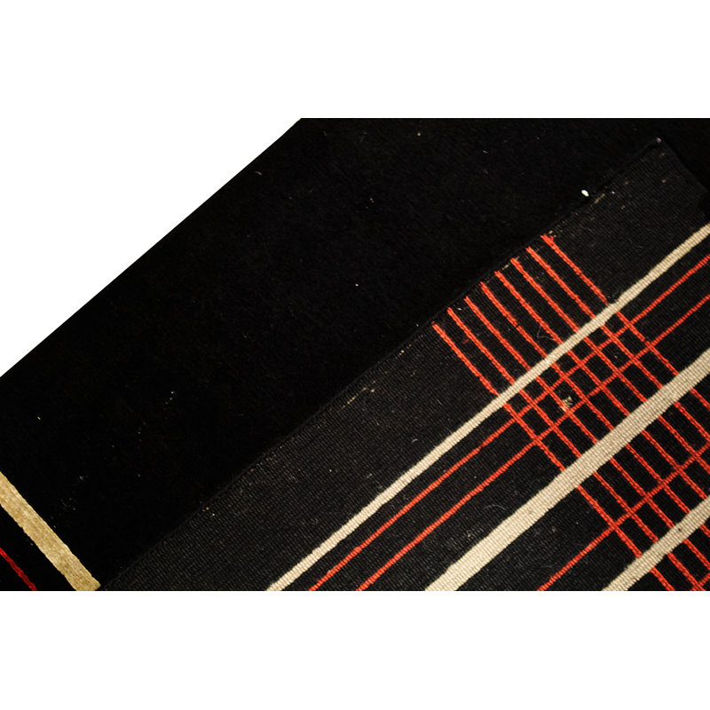 Hand-Knotted High-Quality Black Area Rug