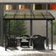 12 Ft. W x 10 Ft. D Outdoor Metal Pergola with Sloped Roof Patio Gazebo for Backyard, Deck