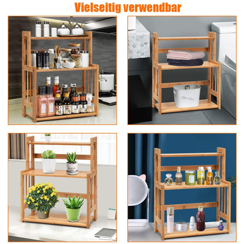Freestanding Bamboo Spice Rack