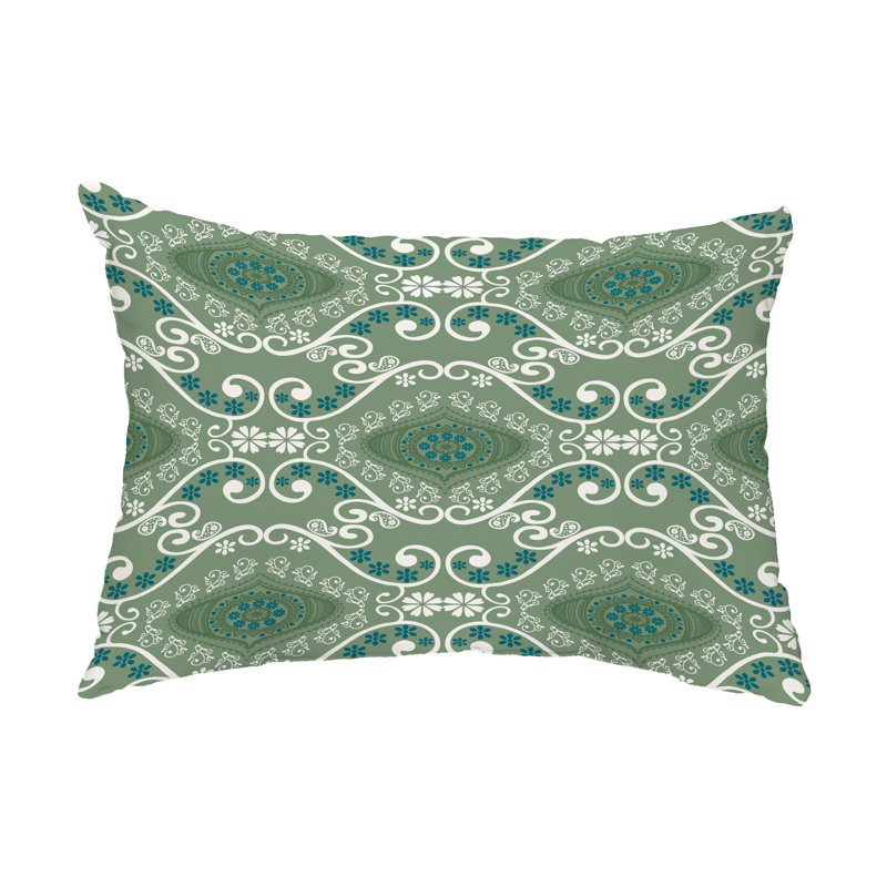 Housse et insert de coussin rectangulaire d'extérieur Illuminate, Vert