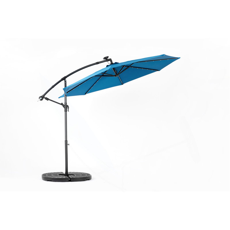 Parasol de marché à DEL 10 pi, Bleu très foncé