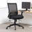 Rolling Task Chair, Black Mesh, Foam Padded Built-In Seat Slider