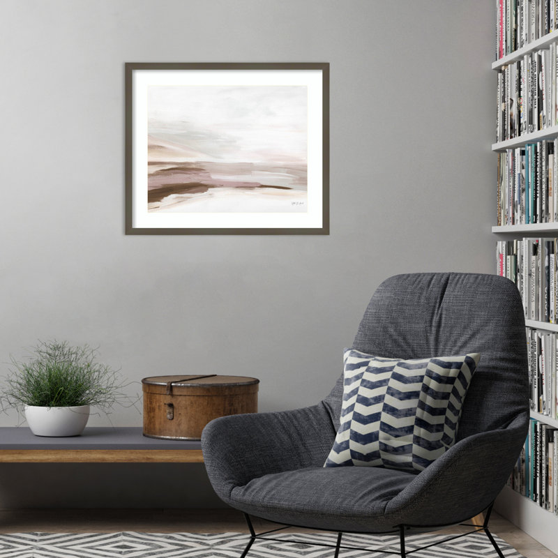 «Dreamy Seascape» par Yvette St. Amant, reproduction d'art encadrée sur bois, H 21 po x l 25 po
