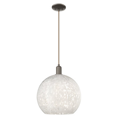 Arcadia - White Mouchette - 1 Light 14" Cord Hung Mini Pendant