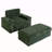 Oversized Chaise Lounge Indoor,Faux Rabbit Fur Sofa Bed with Storage Ottoman and Armrests-2020541930
