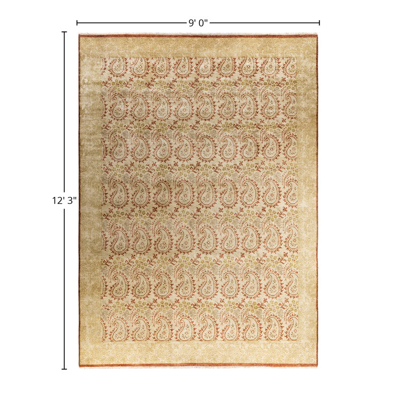 Overdyed One-of-a-Kind 9' 0" X 12' 3" Hand Knotted Area Rug