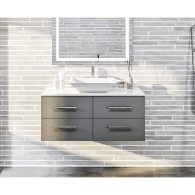 Juarez 36" Wall-Mounted Single Bathroom Vanity Set