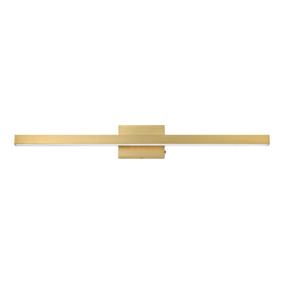 1-Light Satin Brass Dimmable LED Vanity Light