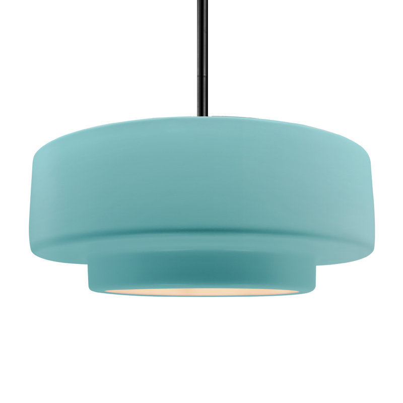 Luminaire suspendu à 1 lumière Meydan, Piscine réfléchissante, H 6 po x l 16,25 po x P 16,25 po, Matte Black