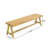 Outdoor Dining Benches (Set of 2), Contemporary Acacia Wood Patio Bench with Teak Finish - All-Weather Garden, Deck, Poolside Seating (Original SKU:74464.00)
