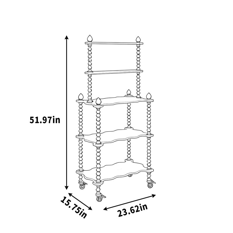 Rangement de plancher d'intérieur à plusieurs niveaux, Gris, H 51,97 po x l 23,62 po x P 15,75 po