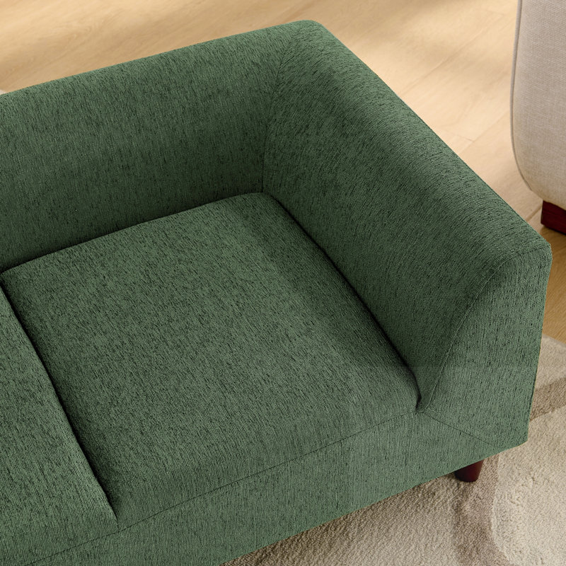 Pet Sofa With Backrest And Armrests, Olive Green