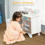 Ensemble de jeu de cuisine Kids Play, ensemble de cuisine avec évier, surface de cuisson, four, casseroles en acier inoxydable