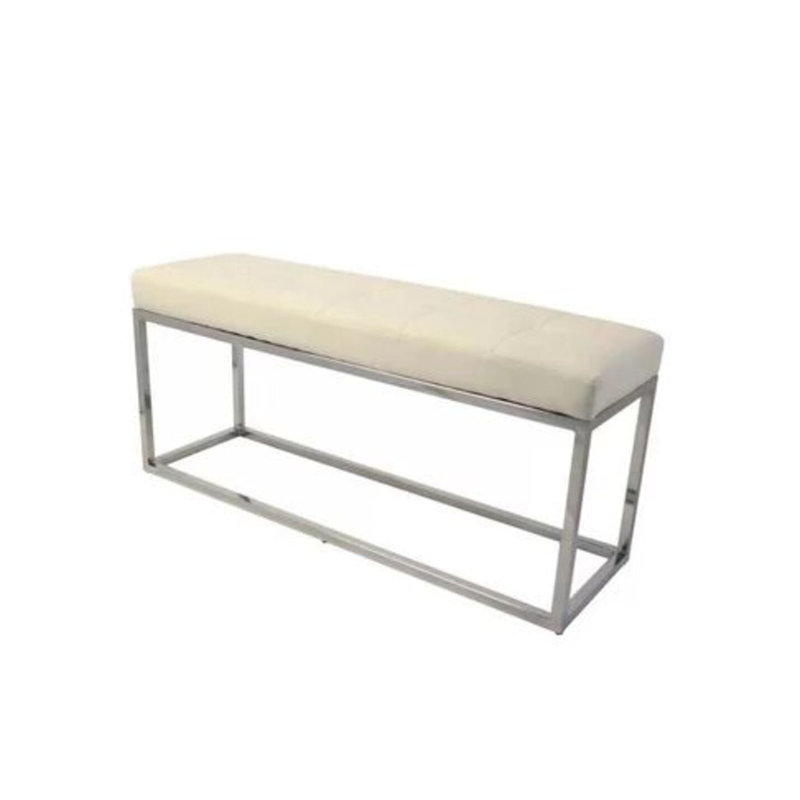 Banc en métal Emmanuelle, Blanc
