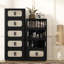 Armoire de rangement à 4 côtés latéraux rétro avec porte magnétique de 20 po Retro