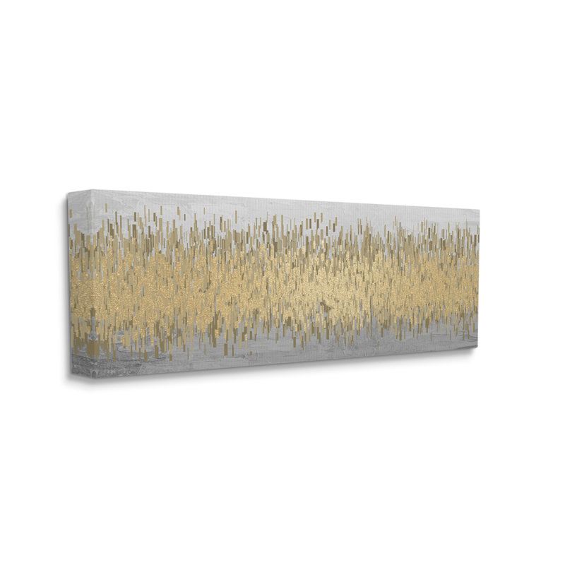 «Balance Gold Abstract» par Kim Allen, H 17 po x l 40 po x P 1,5 po