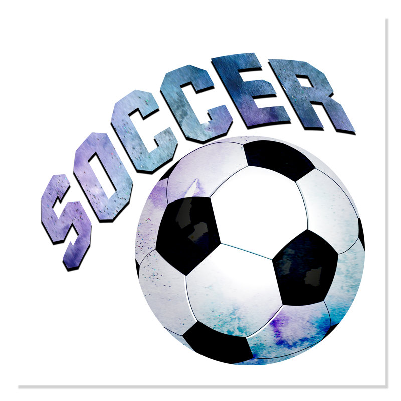 Fille de football 1, H 36 po x l 36 po x P 1 po, Papier