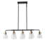 Luminaire suspendu en verre noir mat 8 lumières