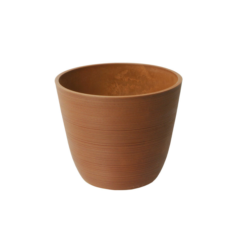 Ensemble de pots à fleurs en tibétain Tahmina, Chocolat, H 11,5 po x l 14,6 po x P 14,6 po, 1