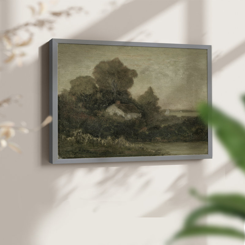 Paysages rétro-DCCXVI-Reproduction encadrée - réversible, H 8 po x l 10 po, Gris