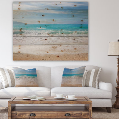 «Permit White Waves Kissing Beach Sand», photographie