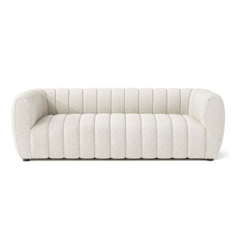 Javette 82.5'' Upholstered Sofa, Off White Boucle, 31.5" H x 82.5" W x 34.5" D