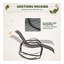 Chaise longue à bascule berçante, chaise longue à bascule pour bronzer, bronzage, chaise de patio extérieure pliable et portative, gris-1033090605