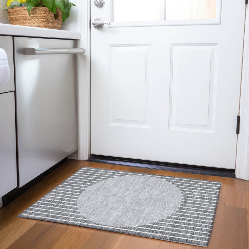 Premium Machine Washable Naglee AMF994 Stripes Rug, Rectangle 1'8" x 2'6"