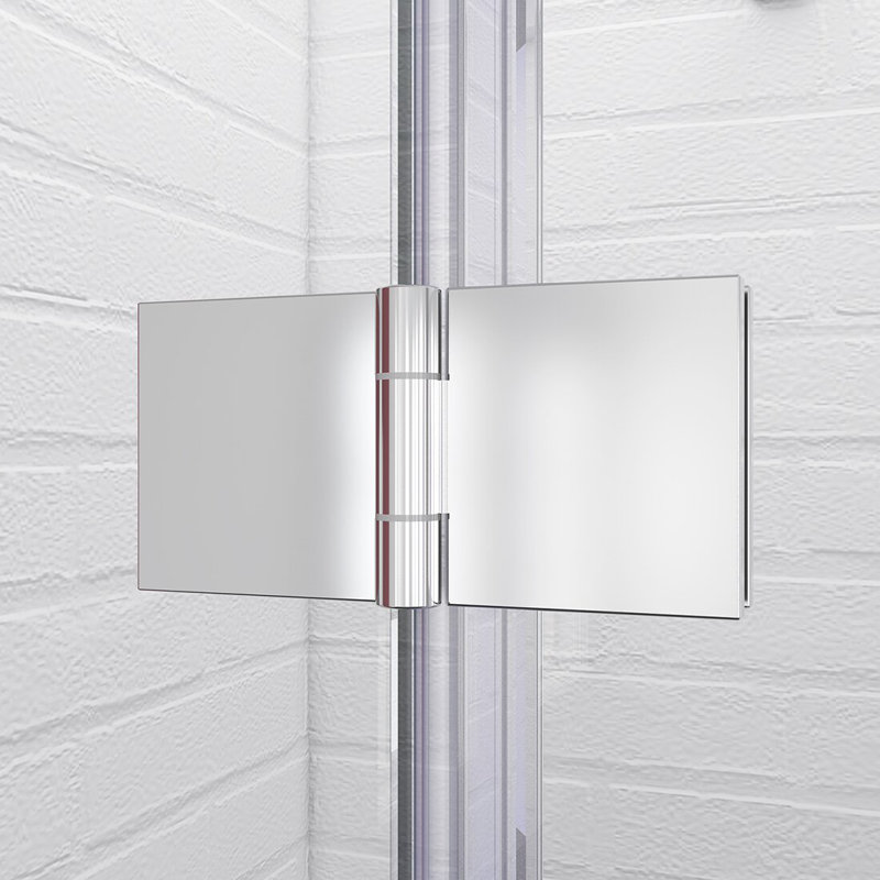 32"-33 1/4" W x 72" H Bi-Fold Frameless Shower Door with Clear Glass, Chrome
