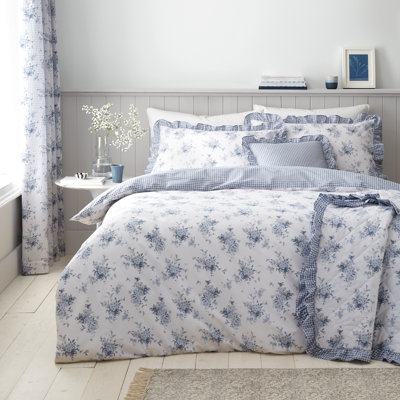 Lucie Floral Frill Fully Reversible Bedspread