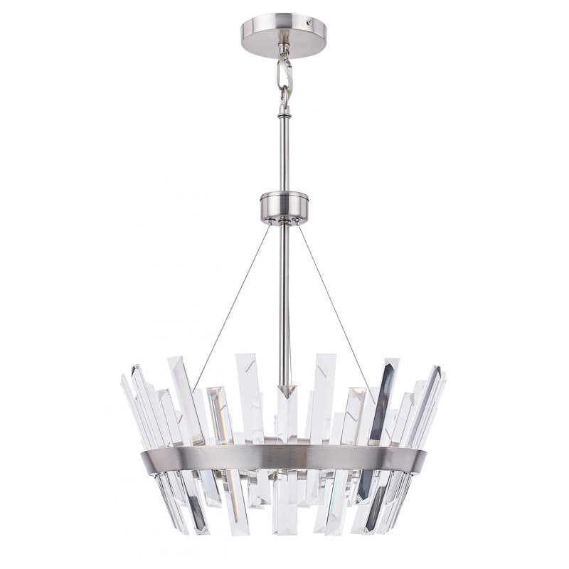 Caelan 3 - Light Satin Chrome Crystal Pendant