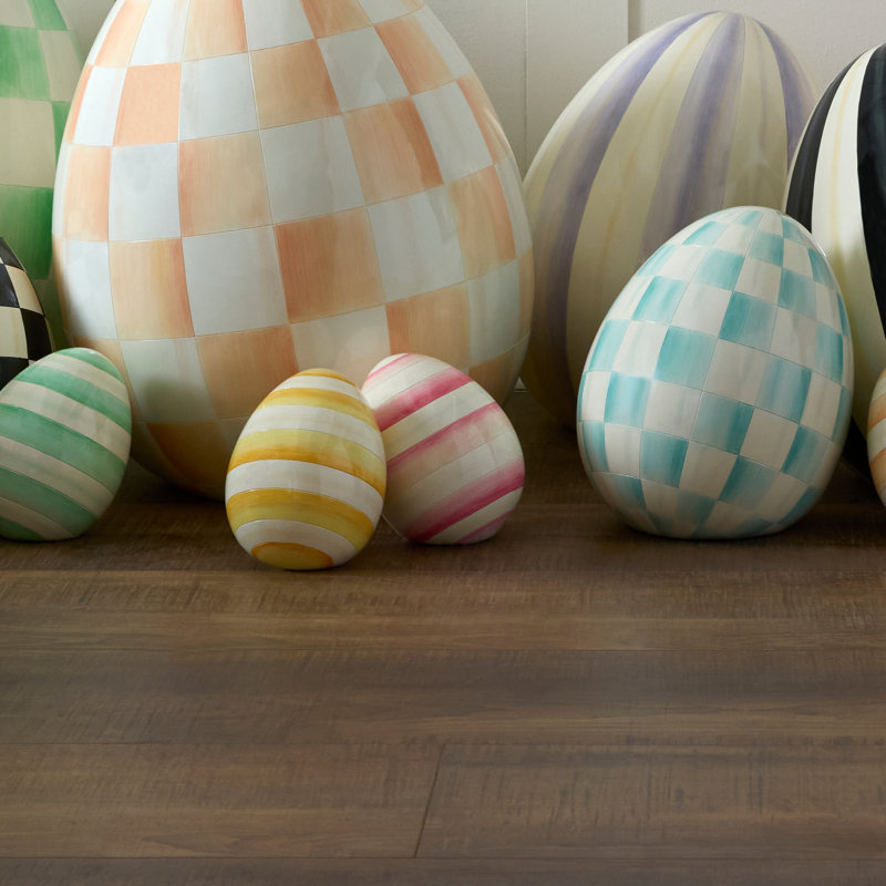 Stripe Mini Egg, Pink/White
