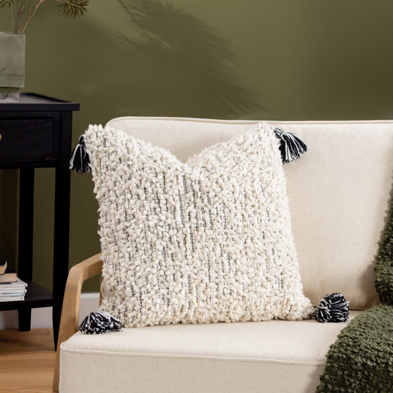 Quinby Cream Square Cushion