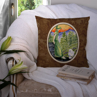 Poodle Outdoor Reversible Throw Pillow