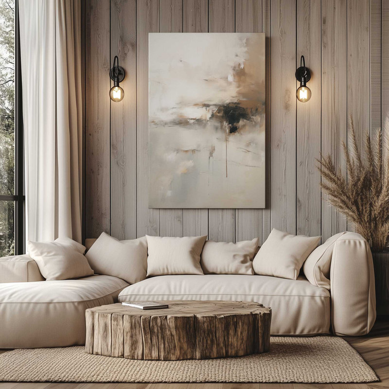 Gentle Gilded Gust II Canvas Print in a Gold Frame, 12" x 8", 18" H x 12" W x 1.25" D, Wrapped Canvas