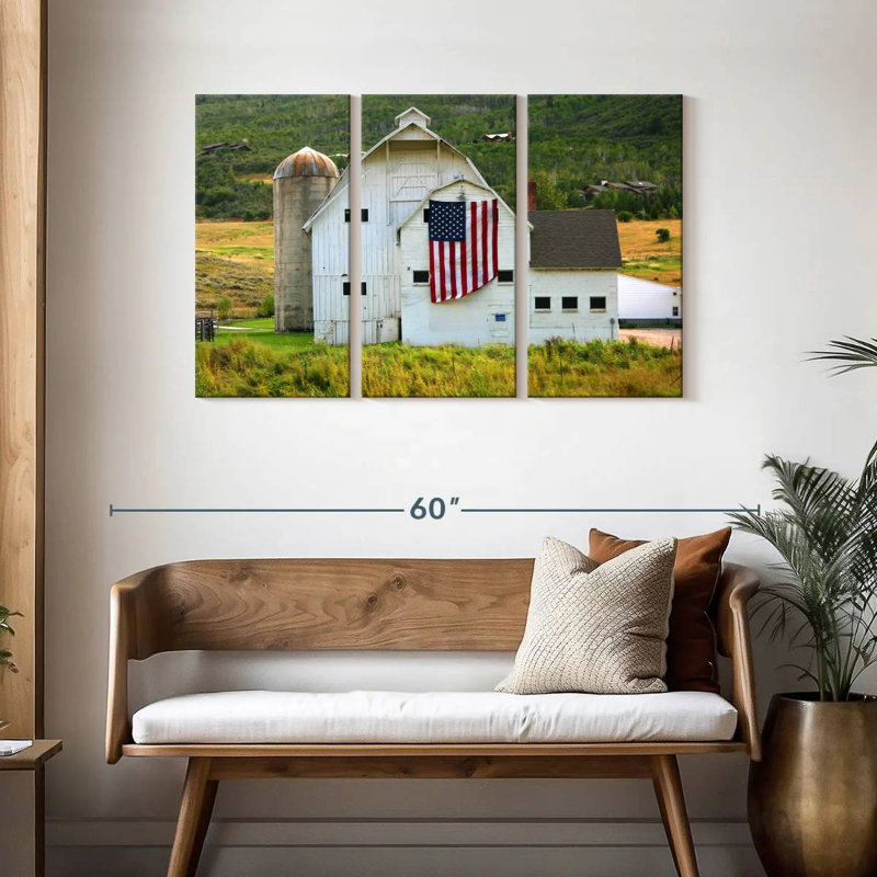 Lilie US Flag On McPolin Barn, 28" H x 45" W