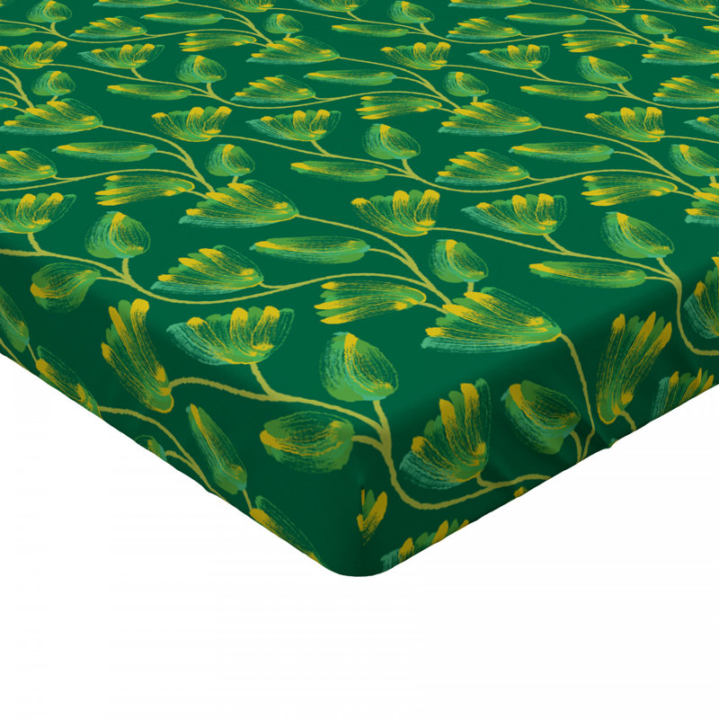 Microfiber Floral Fitted Sheet, Full Fitted Sheet