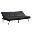 Space Black Leather Bed, Easy To Use, 650Lbs Weight Load, 66.07In Depth, 32.55In Width, 33.35In Height Versatile Assemble & Store, Capacity,